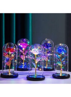 Galaxy Rose Flower Gift Colorful Artificial Rose Flower Gifts Forever in Glass Dome - pzsku/ZB7B0FEB31E1A03D5A825Z/45/_/1689081335/78b6b378-a997-49f8-aa44-1e92b437b177