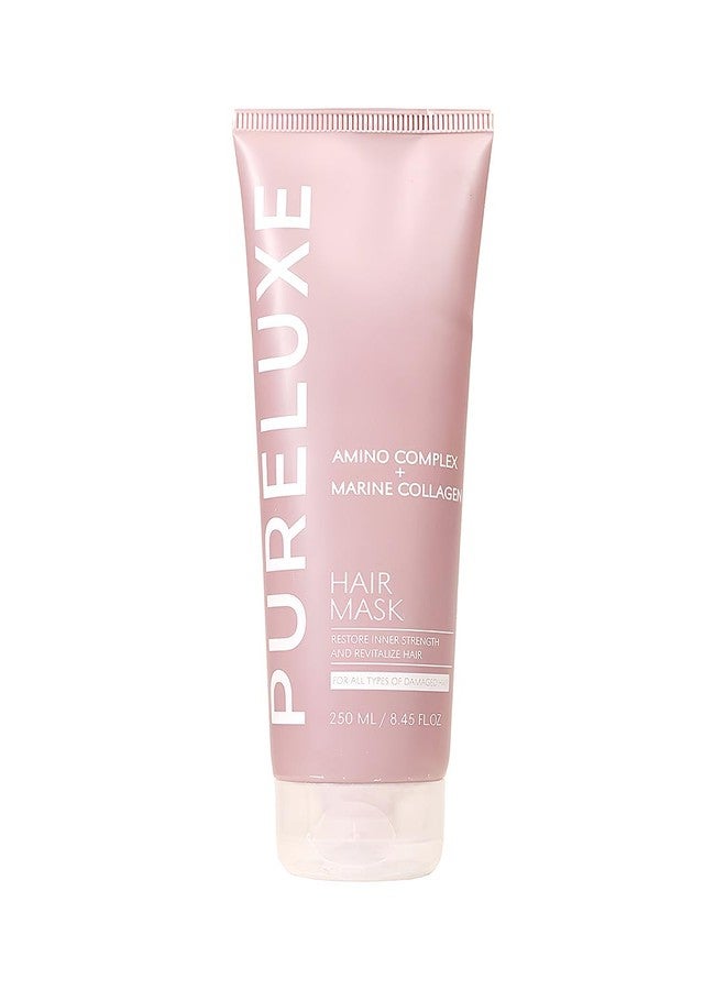 Pureluxe Amino Complex + Marine Collagen Hair Mask | Paraben & Sulphate Free | Suitable for All Types of Damaged Hair | 250ml - Image 2