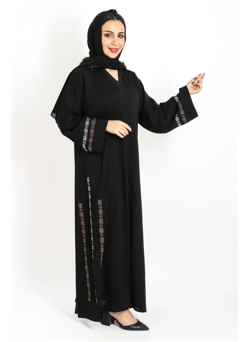 IKKXA Modern Embroiderd Abaya AIK5038