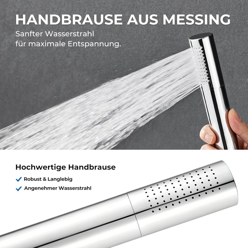 Cross-location transit friendly build Görbach Hydromassage Shower Column with High Pressure Rain Shower System for Bathroom Shower Set with Shower Head D30cm Low dust buildup - Image 2