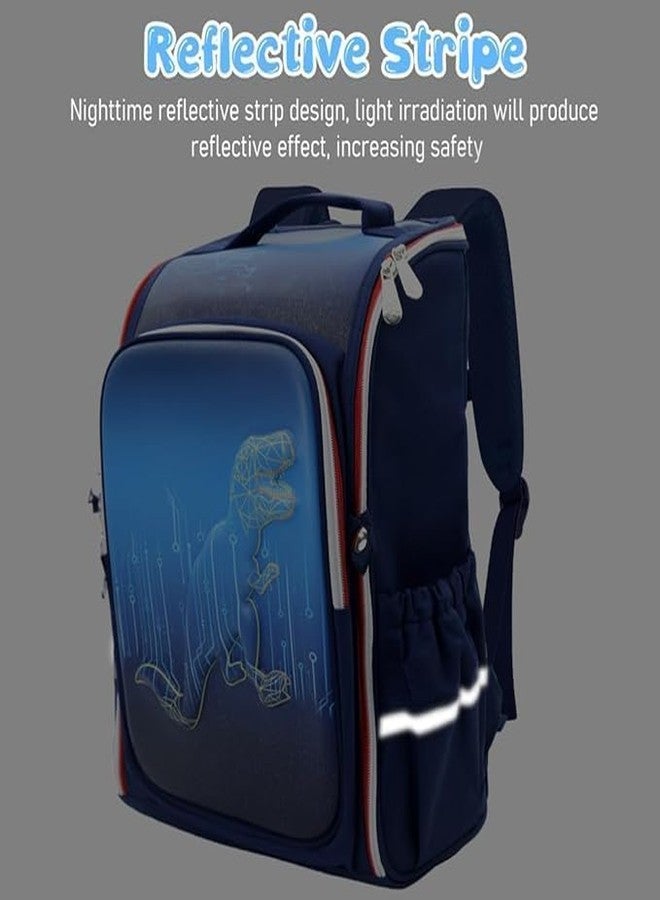 AZRMOH 3D School Bag Waterproof School Bags For Kids Stylish &Trendy Water Resistant Printed Bag Durable 3D Backpack Shoulder School Bags Double Shoulder Bag Birthday Gift (DINOSAUR 20) - Image 5