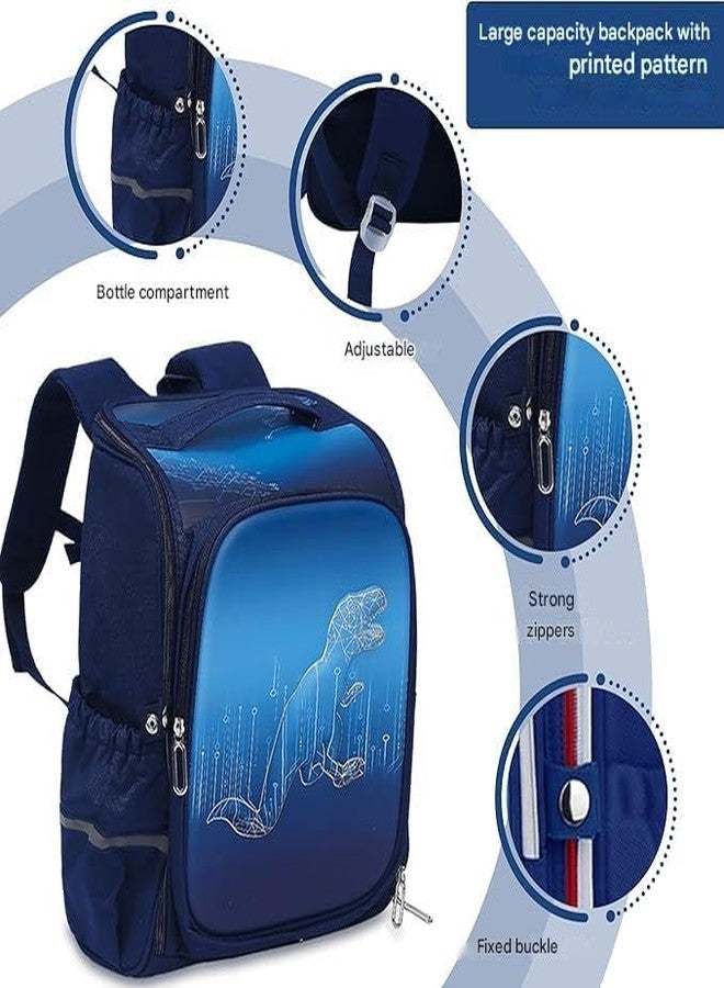 AZRMOH 3D School Bag Waterproof School Bags For Kids Stylish &Trendy Water Resistant Printed Bag Durable 3D Backpack Shoulder School Bags Double Shoulder Bag Birthday Gift (DINOSAUR 20) - Image 3
