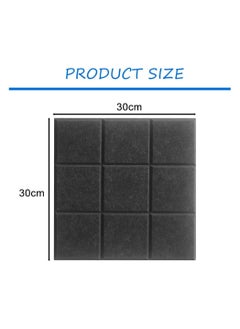KASTWAVE Announcement Message Board,6 Pcs Large Self-Adhesive Felt Board Tiles 30x30cm - Versatile Bulletin Boards for Home and Office with 50 Push Pins, Felt Nine Palace Grid Background Wall (Black)  - Image 2
