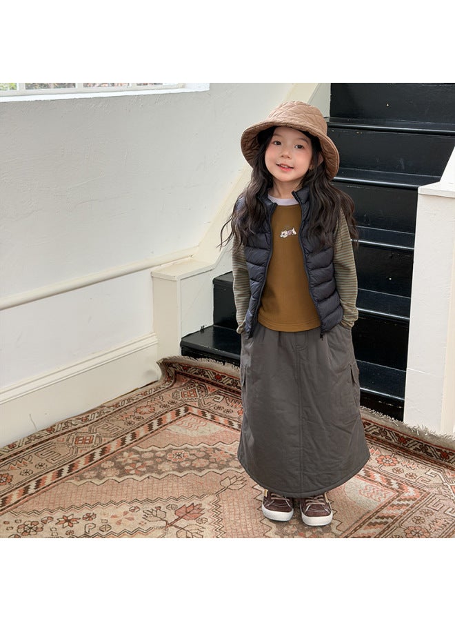 New National Standard Fleece Traceable~winter Fashionable, Good-looking, Practical Little Rib Down Vest Lightweight Sleeveless Waistcoat