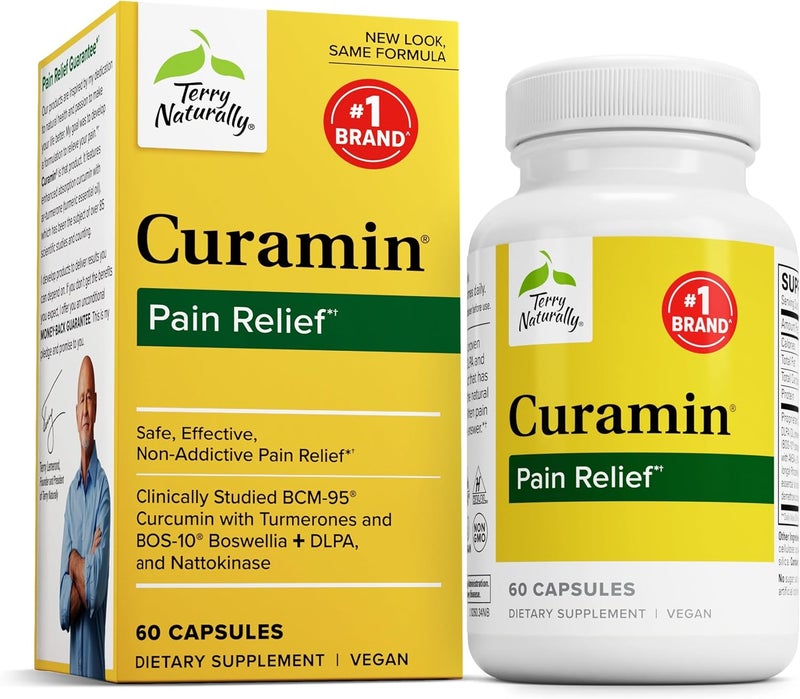Terry Naturally Curamin Pain Relief Dietary Supplement - 60 Vegan Capsules - Image 1