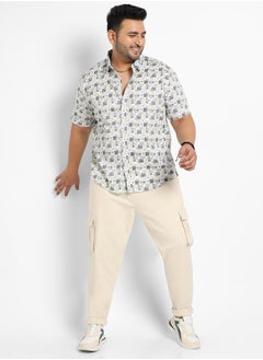 Instafab Plus Instafab Plus Abstract Geometric Shirt  - Image 5