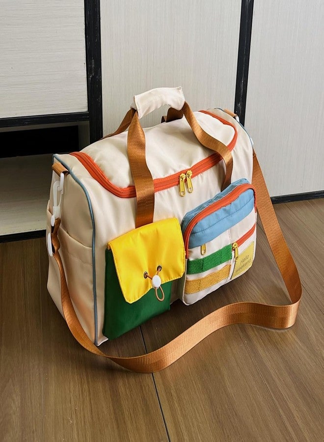 TOCINGO Travel Duffle Bag with Shoe Compartment for Women/Men, Colourblock Weekender Overnight Bag with Shoe Compartment, Includes Toiletry kit - Image 5