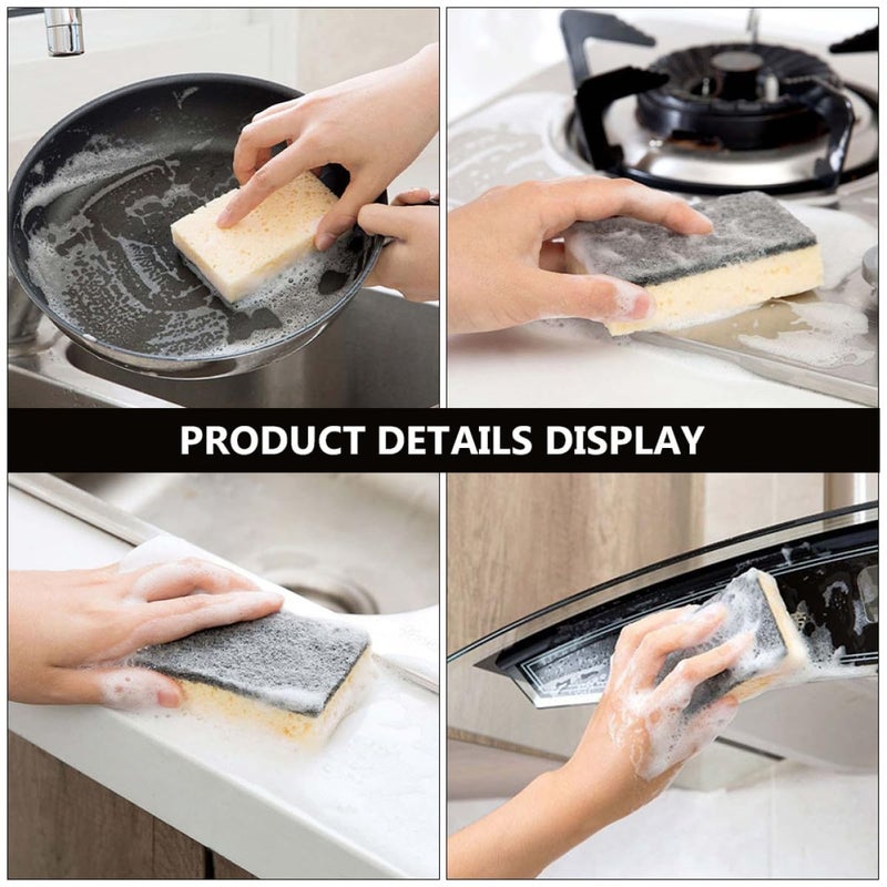 Dual Sided Kitchen Scrub Sponges High Density Dish Washing Sponges Sturdy Cleaning Tool - Image 4