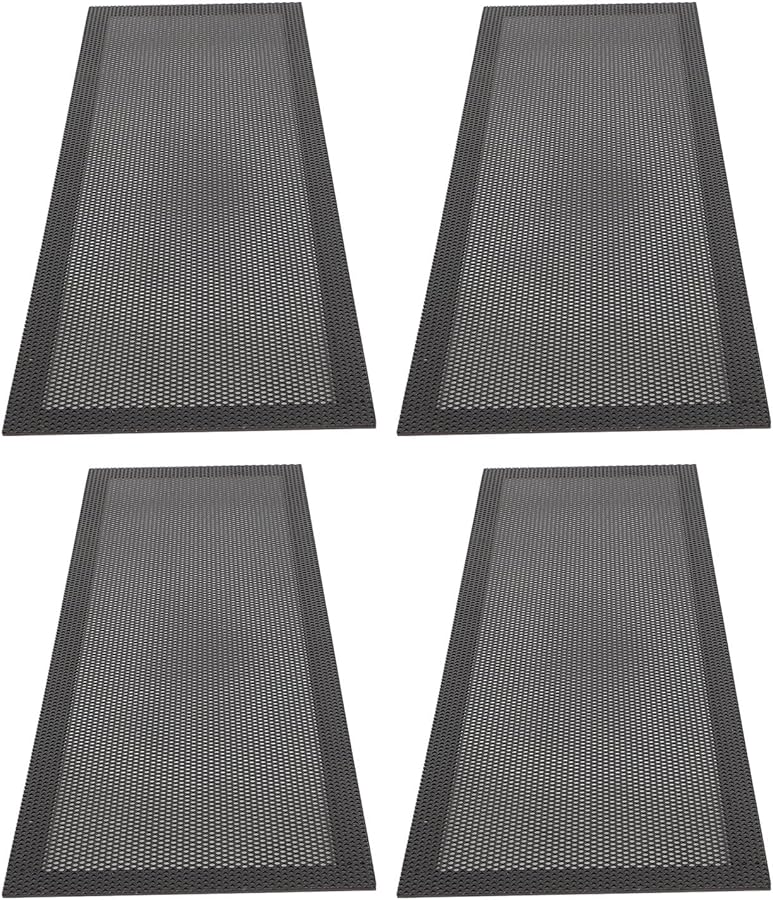 Black PVC Magnetic Floor Register Vent Cover with Ultra Fine Mesh Filter Screen - Image 4