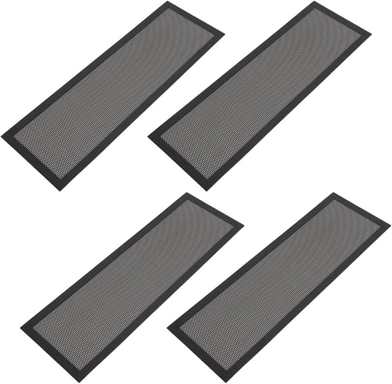 Black PVC Magnetic Floor Register Vent Cover with Ultra Fine Mesh Filter Screen - Image 2