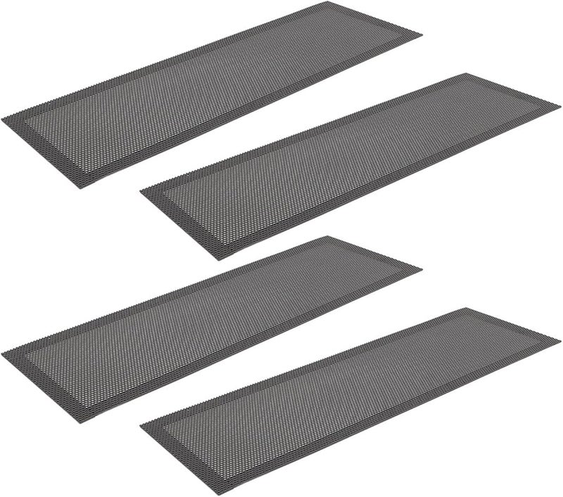 Black PVC Magnetic Floor Register Vent Cover with Ultra Fine Mesh Filter Screen - Image 3
