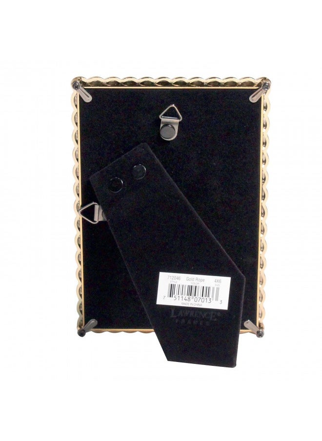 Lawrence Frames Lawrence Frames Rope Design Metal Frame, 4x6, Gold  - Image 3