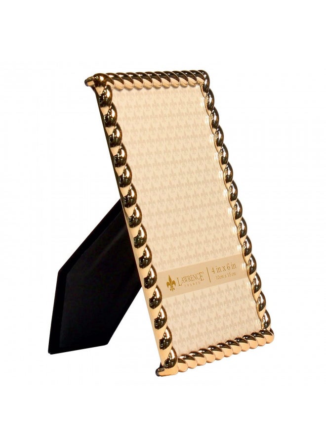 Lawrence Frames Lawrence Frames Rope Design Metal Frame, 4x6, Gold  - Image 2