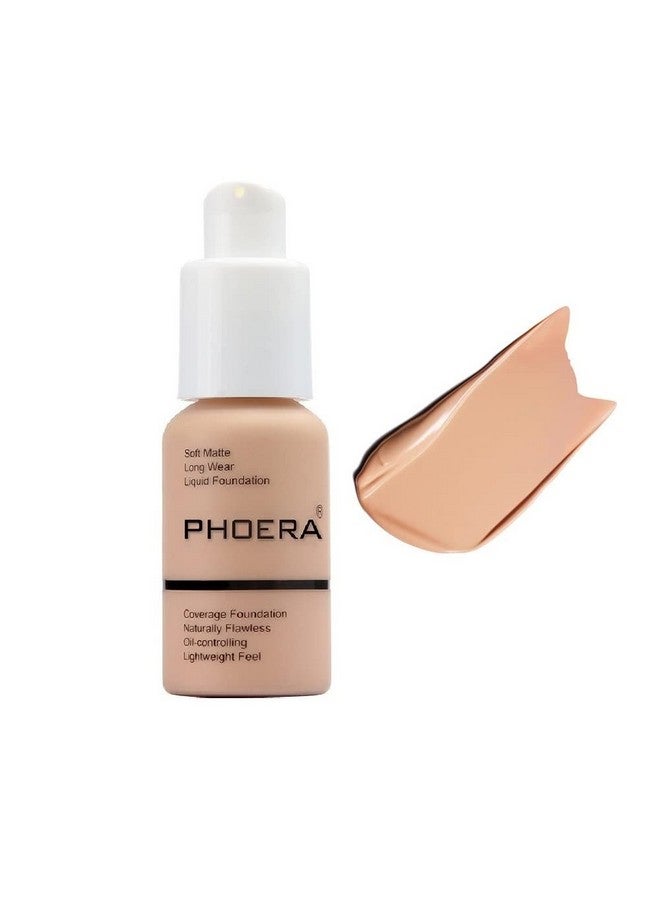 Yaper Phoera Foundation,Flawless Soft Matte Oil Control Liquid Foundation Full Coverage Face Makeup. (103# Warm Peach) - Image 1