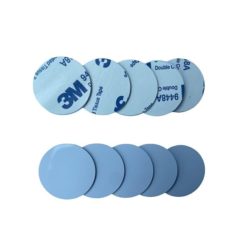 YARONGTECH RFID Coin Sticker Tag M1 S50 Chip 18mm Diameter Adhesive Back 1mm Thick (Pack of 10) (Diameter 25mm) - Image 2