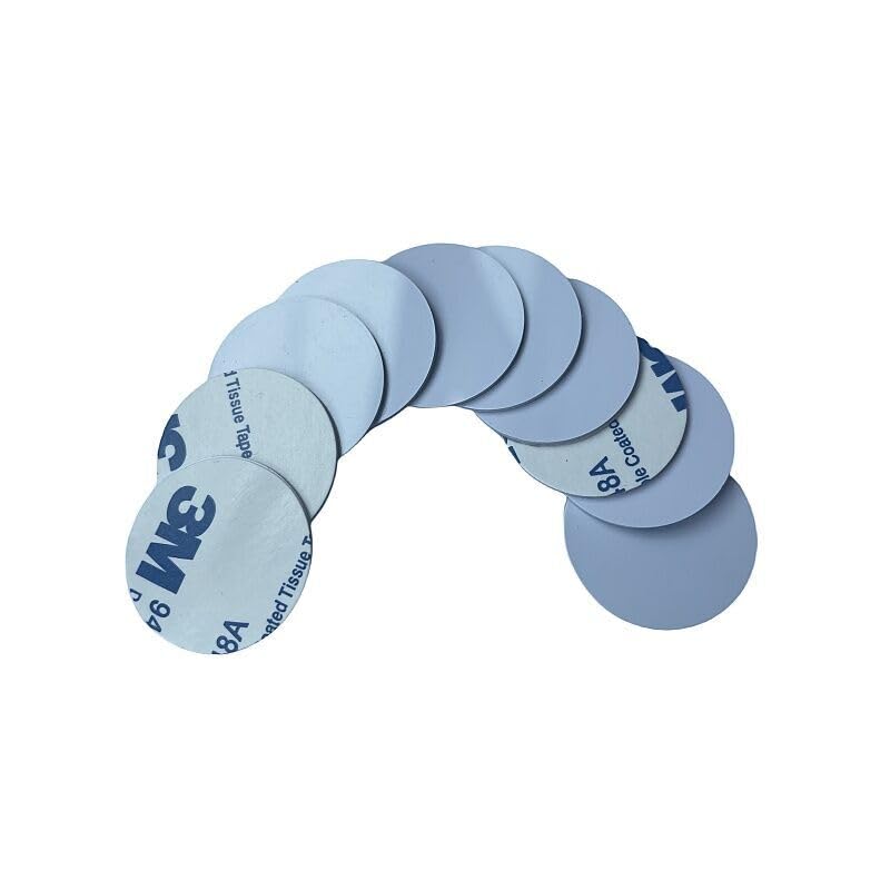 YARONGTECH RFID Coin Sticker Tag M1 S50 Chip 18mm Diameter Adhesive Back 1mm Thick (Pack of 10) (Diameter 25mm) - Image 3