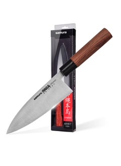 Samura Samura OKINAWA Deba Knife | 6.7"/170 mm | Single-Edged Blade | Rosewood Handle | AUS-8 Stonewash Blade | Precision Cutting | Corrosion Resistant  - Image 1