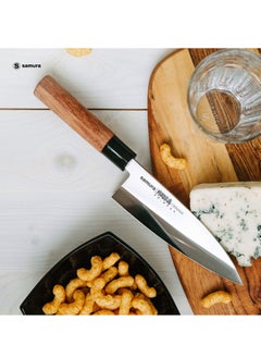 Samura Samura OKINAWA Deba Knife | 6.7"/170 mm | Single-Edged Blade | Rosewood Handle | AUS-8 Stonewash Blade | Precision Cutting | Corrosion Resistant  - Image 5