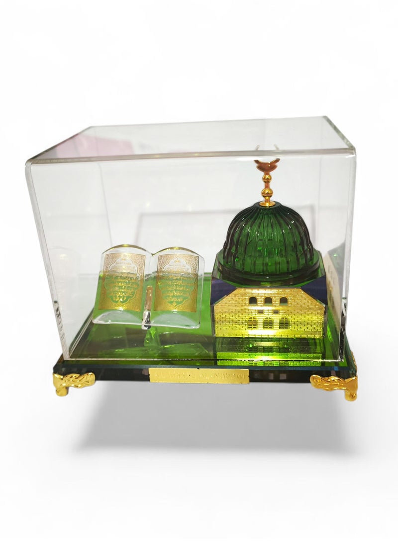 Muslim Radwda Madinah Glass Model for Car Ornament Home or Office Table Decoration - Image 1