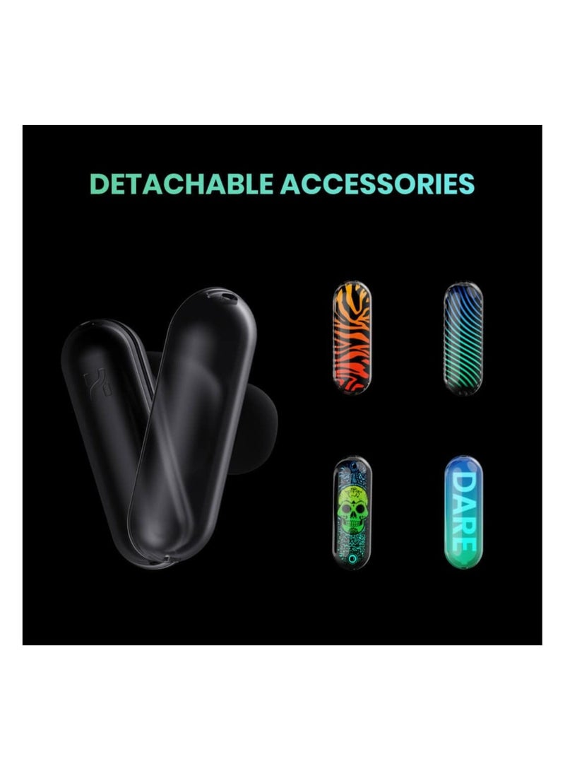 HHOGene GPods Colorful RGB Gaming Wireless Earbuds in Ear with Light Control and 4 Earbuds Shells,ANC Bluetooth Rainbow Earphones IPX4 Sweatproof Sport Hiking Traveling for iPhone & Android - Image 2