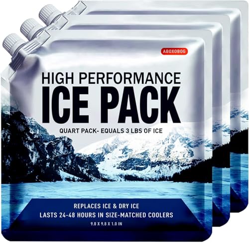 ABOXOBOG Reusable Ice Packs for Coolers Long Lasting Gel Freezer Packs for Cooler Bag Lunch BoxKeeps Food Cold Fresh Medium Set of 3P - Image 1