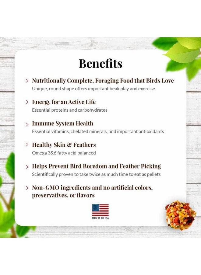 لافيبيرز طعام الطيور الأليفة Nutri-Berries من LAFEBER'S Sunny Orchard، مصنوع من مكونات غير معدلة وراثيًا ومناسبة للبشر، للطيور الكوكتيل والكونيور والببغاوات (البادجي) والطيور العاشقة (عبوة من قطعتين من Sunny Orchard، 10 أونصات)  - Image 3