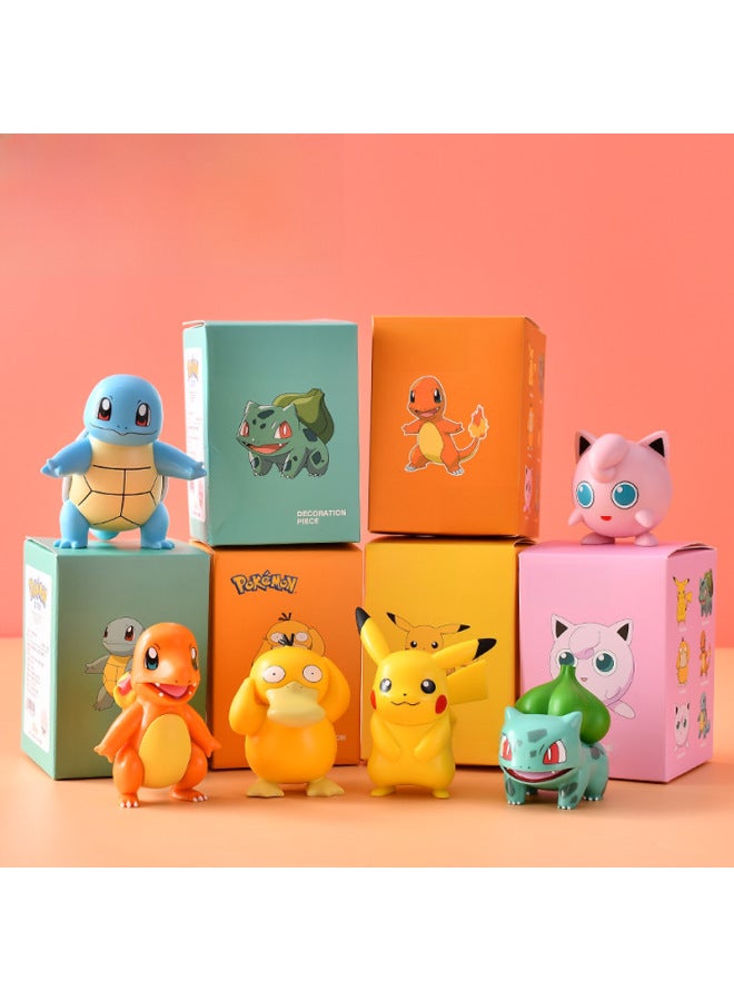 Genuine Baokemeng Series Ornaments Trendy Blind Box Pokémon Car Pikachu Model Doll Hand Toy-Color:Genuine BaoKemeng Lanyard-Jenny Turtle ] - Image 2