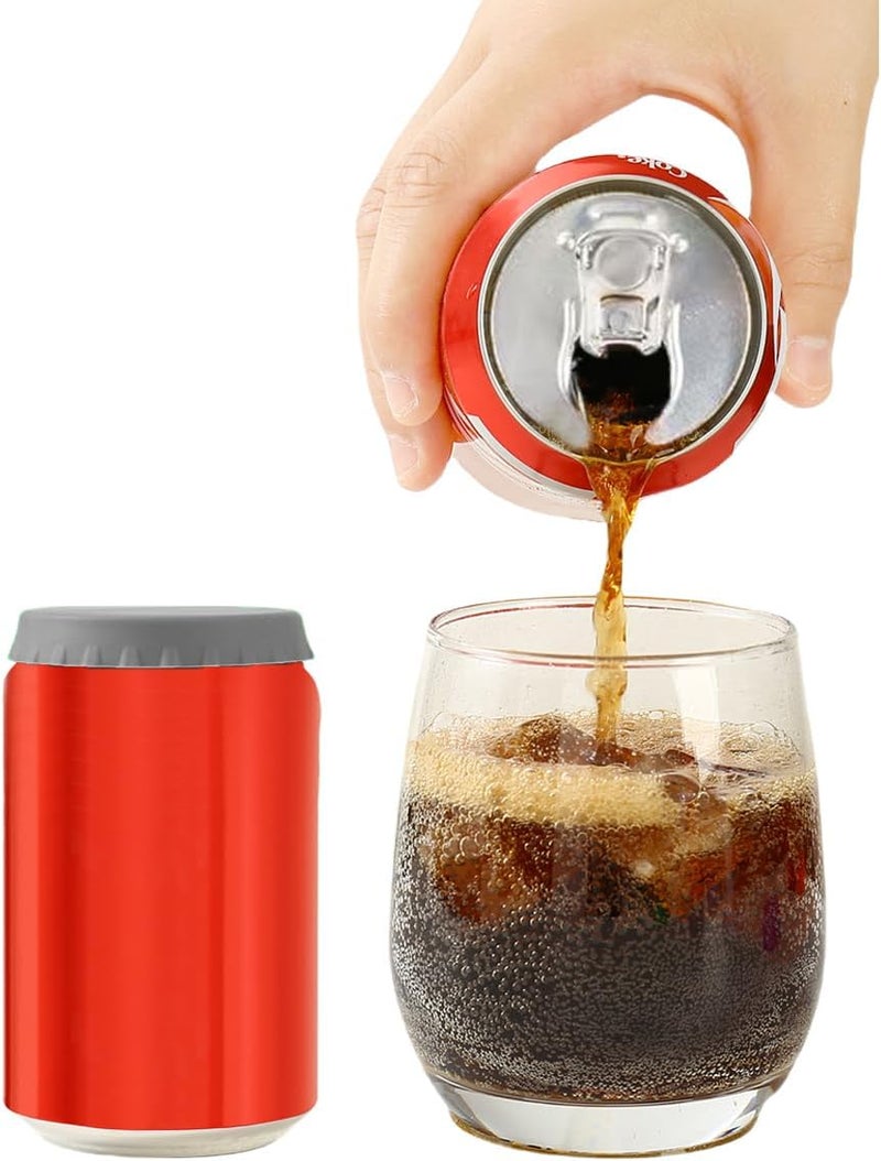 Emptycolor 6 Pack Silicone Soda Can Cover, Reusable Soda Can Lids to Keep Carbonation, BPA Free Pop Can Caps Tops Savers Stopper for Drink, Beer, Beverage, Juice, Coke, Fits Standard Cans - Image 3