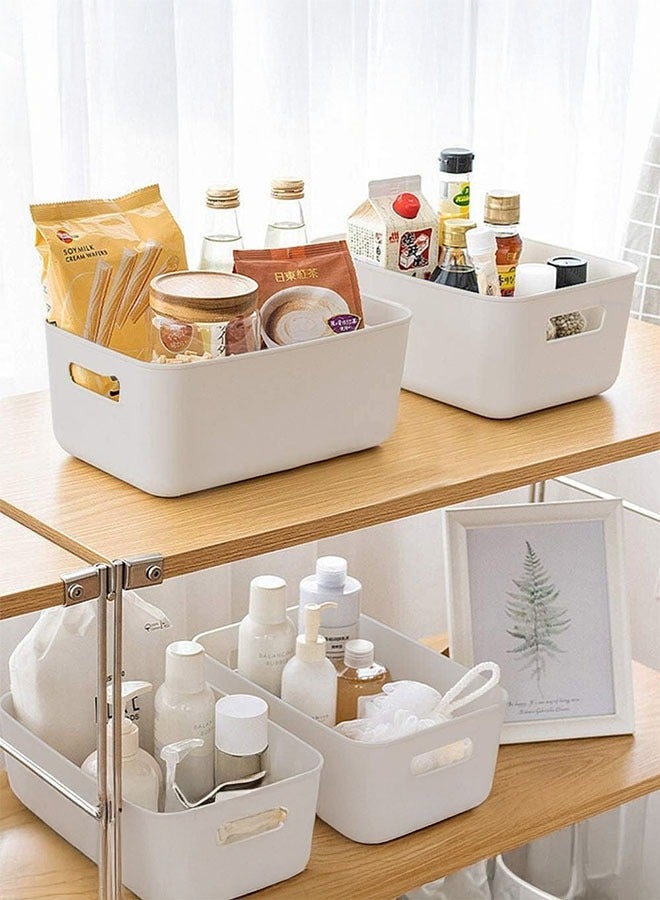 ليدين سلة تخزين صغيرة، منظم خزانة سلة تخزين متينة، عبوة من 8 قطع (رمادي) - Image 5