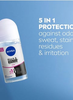 Nivea Black & White Invisible Original Roll-On Deodorant for Women  - Image 3