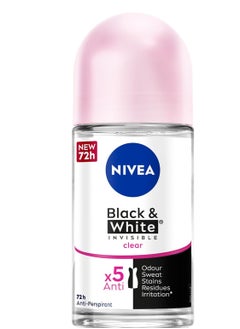 Nivea Black & White Invisible Original Roll-On Deodorant for Women  - Image 1