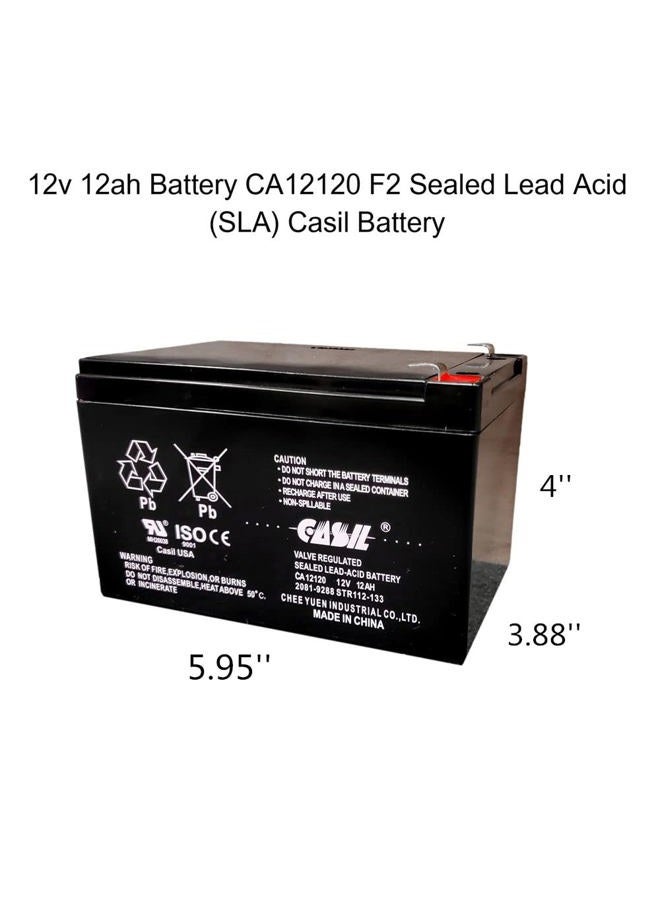 CASIL 12v 12ah F2 Sealed Lead Acid AGM Rechargeable Deep Cycle Battery - Image 4