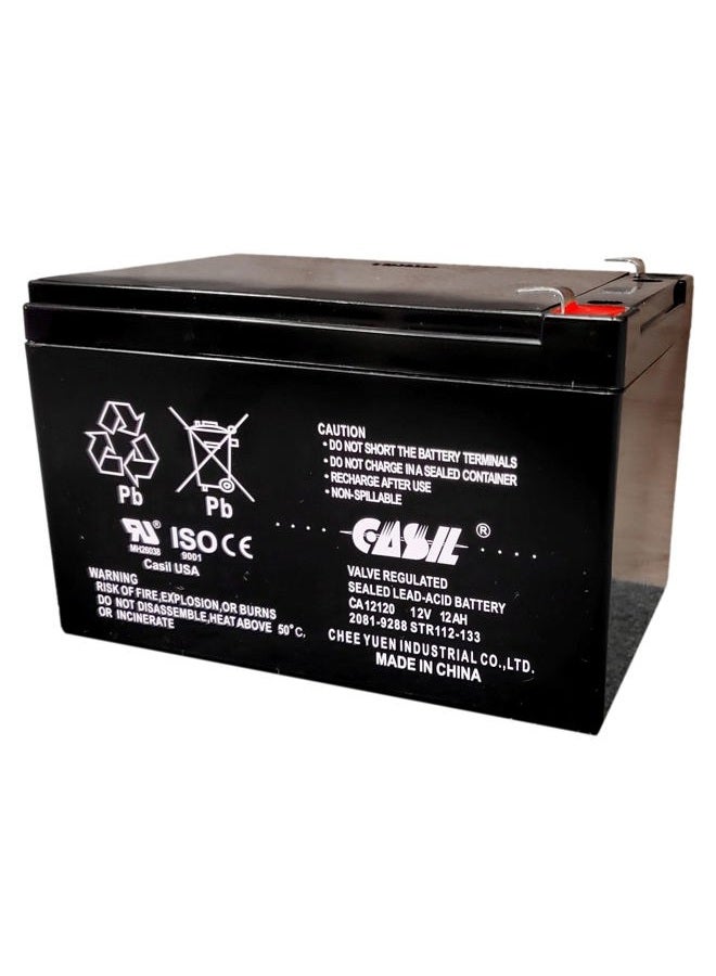 CASIL 12v 12ah F2 Sealed Lead Acid AGM Rechargeable Deep Cycle Battery - Image 1