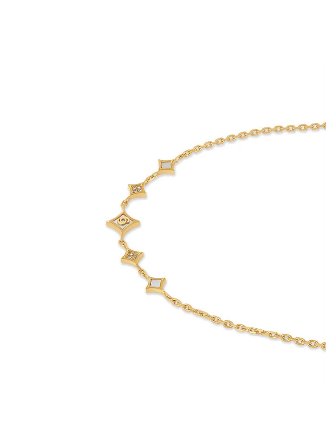 شيروتي 1881 قلادة فرانشيسكا ذهبية صغيرة بخمس تعليقات نسائية