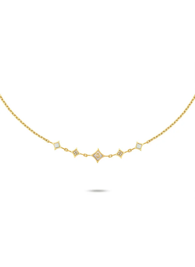 Francesca Small Gold Necklace with 5 Motif Charms for Women
