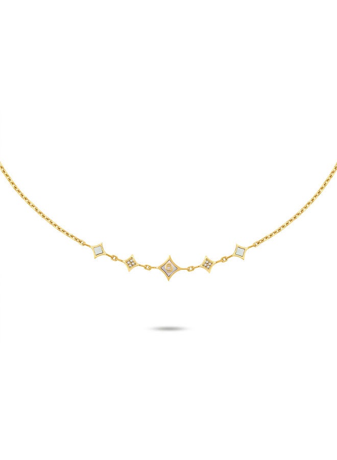 شيروتي 1881 قلادة فرانشيسكا ذهبية صغيرة بخمس تعليقات نسائية - Image 1