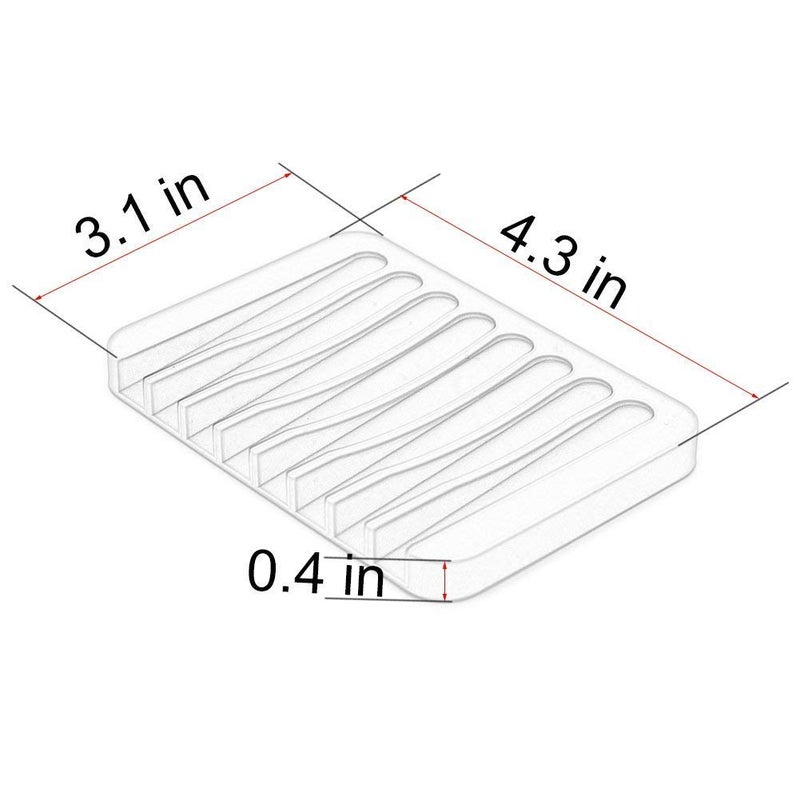 we3 Self Draining Silicone Drying Mat Silicone Soap Dish Soap Holder Soap Tray Cute Silicone Soap Dish Bathroom Toilet Plate (Assorted Color) (3) - Image 2