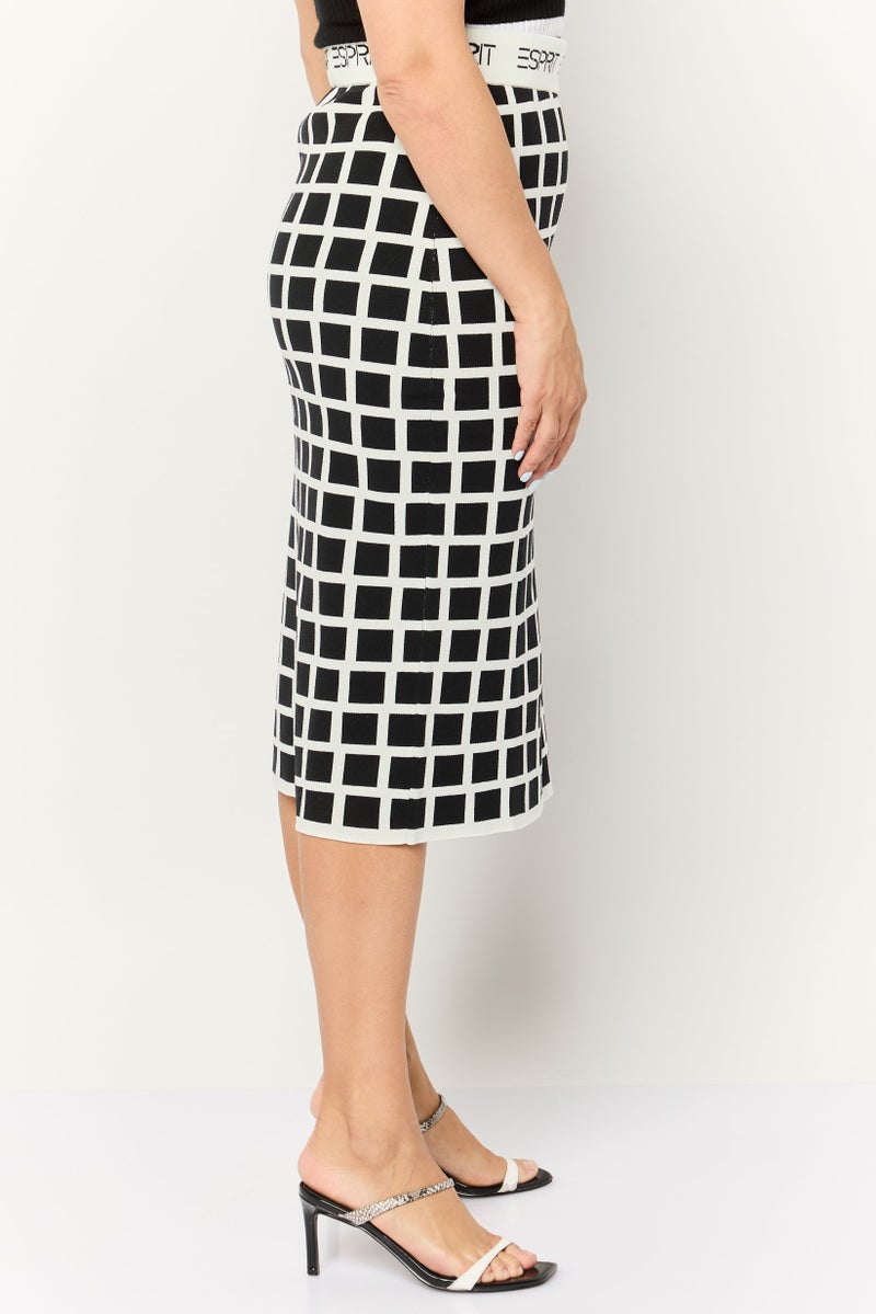 ESPRIT Women Checkered Midi Skirt, Multicolor - Image 3