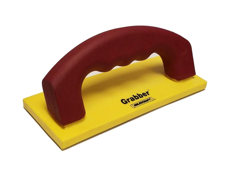 Milescraft 3403 GRABBER - Pushblock for Table Saws, Router Tables, Band Saws & Jointers, Yellow/Red - Image 1
