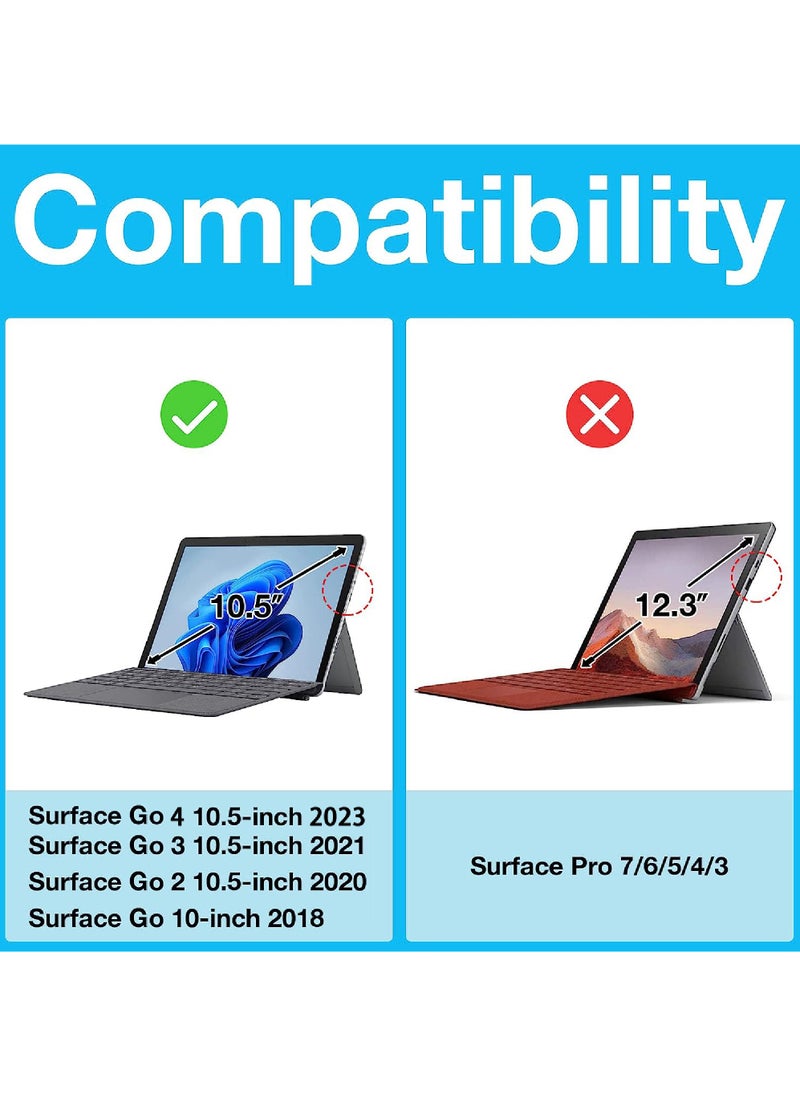 Rock Pow Arabic Wireless Keyboard Type Cover Trackpad for Microsoft  Surface Go 4 2023/Surface Go 3 2021/Surface Go 2 2020/Surface Go 2018 Bluetooth 7 Color Backlit Ultra Slim Rechargeable Battery Multi-Touch  - Image 2