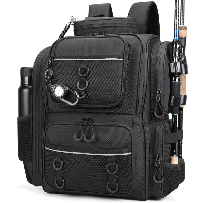 WANOON Fishing Backpack, fishing bag with Rod Holders. Large Ttackle Backpack Strong Materials - Image 1