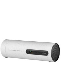 SWITCH Smart Portable Projector 450 ANSI Lumens, Rotating Projector, Easy Ceiling Projection, Built-in Battery & Speaker, Android 9, 4K & 3D Video Support