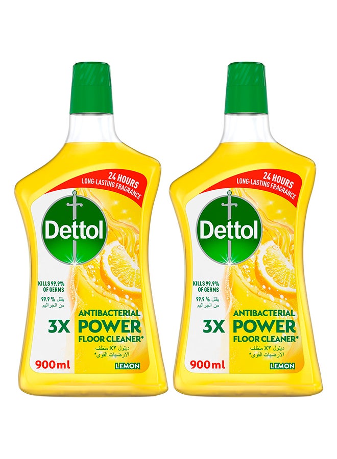 Dettol Lemon Healthy Floor Cleaner Pack of 2 900ml - Image 1