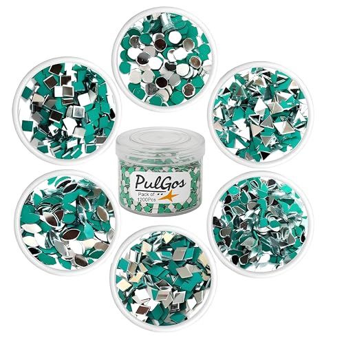 PulGos Mirror Shape Combo Kit – Ideal for Embroidery and Lippan Art,Includes Mirrors in Various Shapes for Creative Projects, Crafting, and Decorative Art, Perfect for Personalized Home Decor. - Image 1