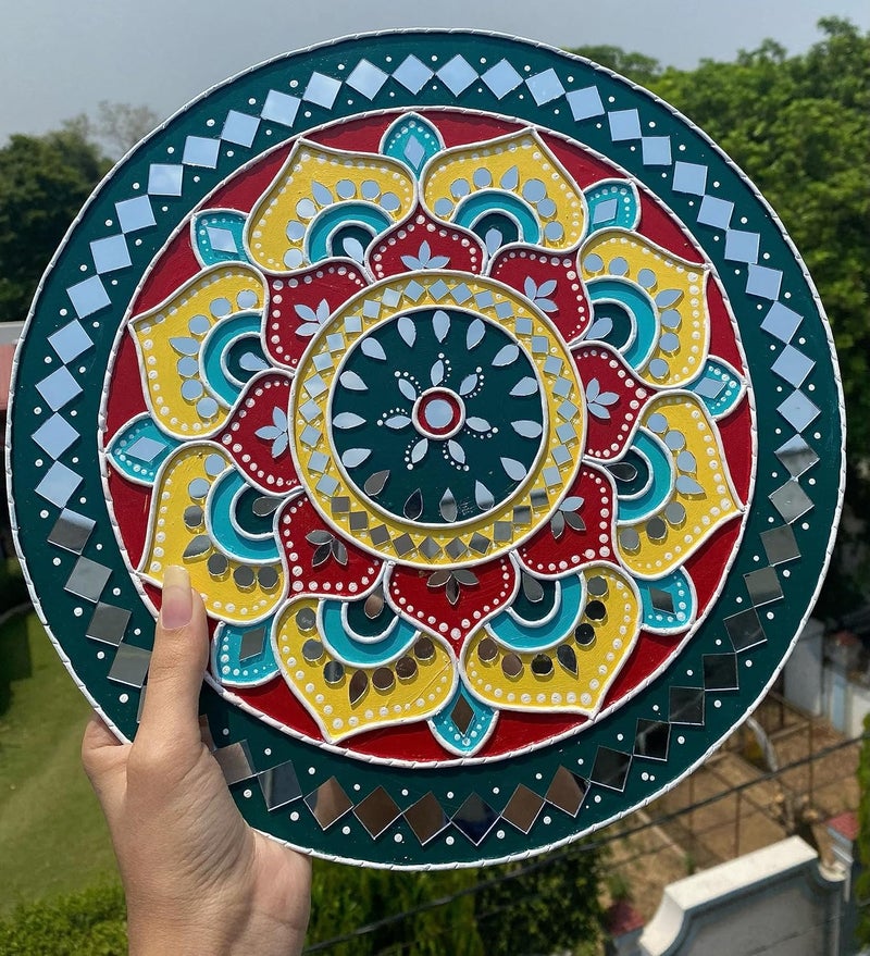 PulGos Mirror Shape Combo Kit – Ideal for Embroidery and Lippan Art,Includes Mirrors in Various Shapes for Creative Projects, Crafting, and Decorative Art, Perfect for Personalized Home Decor. - Image 4