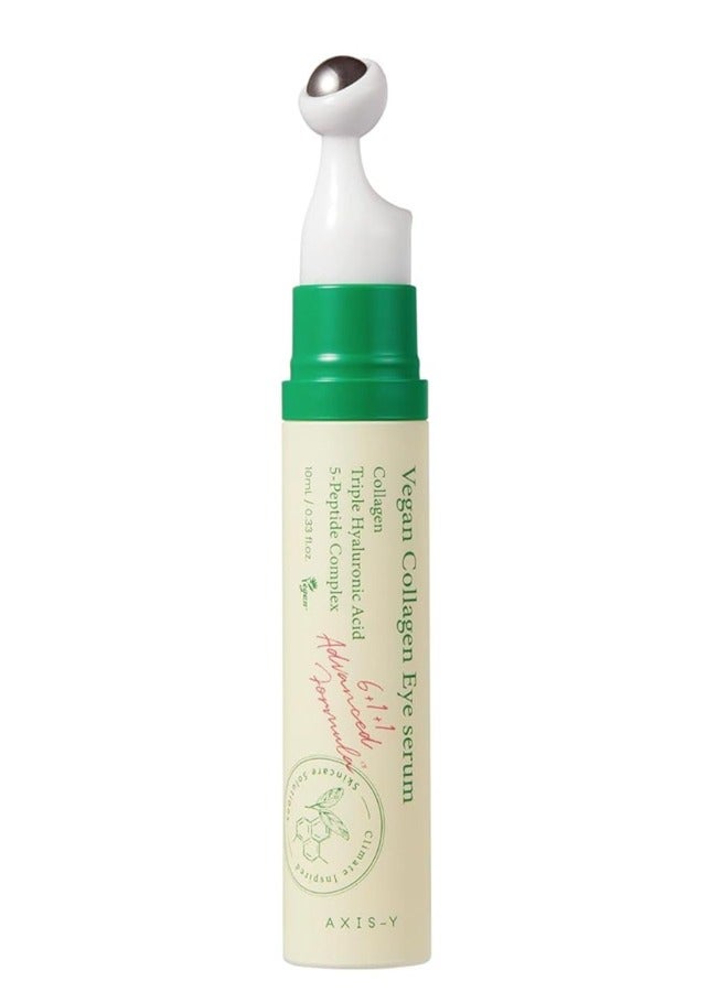 AXIS-Y Vegan Collagen Eye Serum with Triple Hyaluronic Acid & 5-Peptide Complex | Wrinkle Care, Fine Line Reduction, Brightening | Vegan & Cruelty-Free Korean Skin Care | 10ml / 0.33 fl. oz. - Image 1