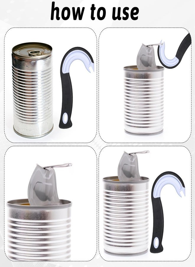 فتاحة علب بوهويز سهلة الفتح بحلقة سحب، فتاحة سهلة الإمساك بخطاف على شكل حرف J، أداة يدوية مانعة للانزلاق لفتح علب المشروبات الغازية والبيرة وعلب طعام القطط، مثالية لكبار السن والأطفال ومن يعانون من ضعف في اليدين. - Image 3