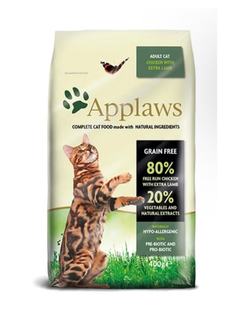 آبلاوس طعام جاف للقطط بنكهة الدجاج مع لحم خروف فاخر 400جرام