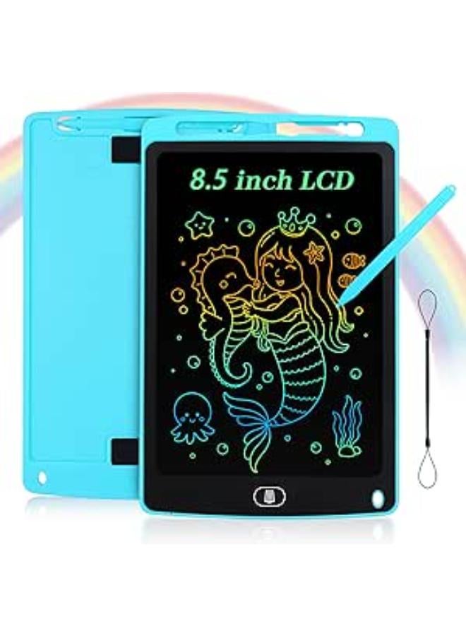 جهاز لوحي للكتابة LCD ملون مقاس 8.5 بوصة من Coolzon للأطفال والكبار مناسب لجهاز لوحي محمول للكتابة LCD للرسم السحري هدايا كبيرة للأعمار من 3 4 5 6 7 سنوات للأولاد والبنات (أزرق)