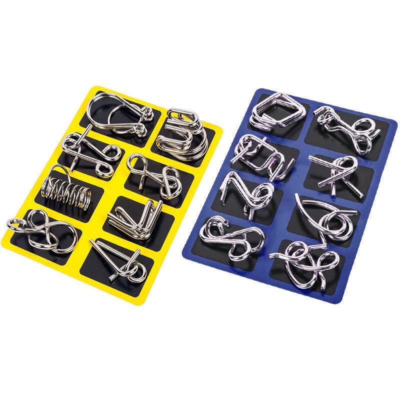 Nine-Chain Unlock Ring Intelligence Buckle Full Set Of Educational Toys Luban Lock Kong Ming Lock Full Set Of Children'S Toy Set - Image 1